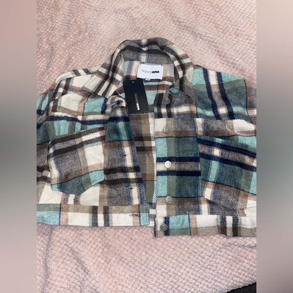 Crop top button up jacket